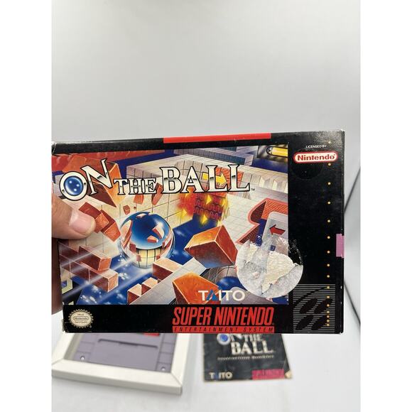 On the Ball (Super Nintendo SNES, 1992) Complete In Box - Picture 6 of 16
